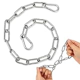 Aeaocvo 50 cm Kette Edelstahl, Kette mit Karabiner, Metallkette für Außenzäune, Pferdeställe,...