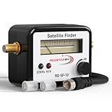 RedStar24 Satfinder | SAT Signal Messgerät mit Ton & F-Verbindungskabel zur Justierung Ihrer...