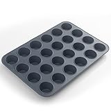 Mini Muffinform aus Silikon für 24 Muffins, Antihaft Muffinblech Antihaftbeschichtet Backblech...