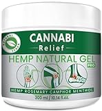 Cannabi Relief Natürliches Hanfsamenöl-Gel PRO 300ml für Muskeln & Gelenke | Beruhigt Füße,...