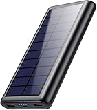 QTshine Solar Powerbank 26800mAh, USB C Power Bank Tragbares Solarladegerät, Extrener Akku Pack mit...