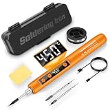Daakro Kabelloser USB Lötkolben Set mit LCD Display - Temperatur Einstellbar 180-450°C, mit 3...