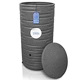YourCasa Regentonne 290 Liter [Premium] mit Metallgewinde und Deckel - Regenfass Frostsicher aus...