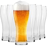 Krosno Hoch Weizengläser Biergläser 0,5 liter | Set von 6 | 500 ML | Chill Kollektion | Perfekt...