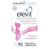Elevit 1 - Folsäure hochdosiert - Kinderwunsch- und Schwangerschaftsvitamine - 20 Vitamine und...