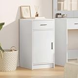 Hoopleep Sideboard mit Schubladen, Weiß, 40x40,5x75 cm, Holzwerkstoff, Kommode für Wohnzimmer,...