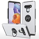 MBSLFY Handyhülle für LG Stylo 6 Hülle, mit Drehbar Metall 360° Ring Ständer Handyhülle [TPU +...