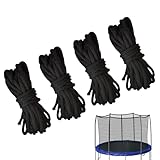 4 Stück Trampolin-Netzverbindungsseil, 4,6m Lang, 5mm Dick, Geflochtenes Spannseil, Ersatzteile,...