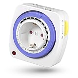 HBN Mechanische Zeitschaltuhr Steckdose, Tagesschaltuhr Analoge Zeitschalt-Steckdose für...
