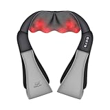 Snailax Shiatsu Massagegerät für Schulter Nacken Rücken mit Wärmefunktion 4D-Rotation...