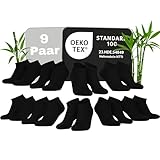 MEDOLY Bambus Sneaker Socken (9 Paar) gegen Schweißfüße, ohne Gummibund, mit 70% Viskose -...