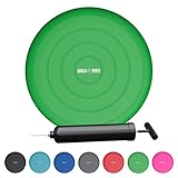 GORILLA SPORTS® Ballsitzkissen - inkl. Pumpe, 33cm Durchmesser, bis 220 kg, ohne Noppen,...