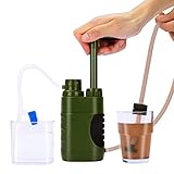 NEVYTOL Tragbar Wasserfilter Outdoor Kann 5000L filtern, Wasseraufbereiter Trinkwasser Entfernt 0.01...