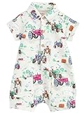 NEXT Cath Kidston Strampler aus 100% Baumwolle Ecru Tractor Printed Collared 3-6 Monate