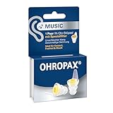 OHROPAX Music Ohrstöpsel – mit Spezialfilter – unverfälschter Klang bei gleichmäßiger...