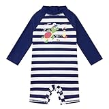 upandfast Baby Jungen Badeanzug mit Knöpfen UPF50+ Badebekleidung Für Baby UV-Schutz(Strip...