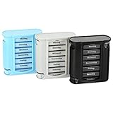 Schramm® 3 Stück Sonderposten Tablettenbox blau, grau, schwarz Pillen Tabletten Box Schachtel...