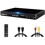 Blu-Ray Player für TV, WISCENT DVD Player mit Koaxial/HDMI/AV/Ausgang, USB-Eingang, Alle DVDs und...