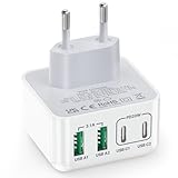 USB C Ladegerät, Aioneus 40W 4 Ports Mehrfach Ladegerät, Schnellladegerät PD 3.0 Power Adapter...