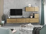 moebel-dich-auf Wohnwand VARIANTO 2 Schrank Set 7 TLG., 266 cm, anthrazit matt/Evoke Eiche,...