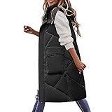 Puffer Weste Damen - Steppweste Leicht Ärmellos Steppjacke Damen Leicht Steppweste mit Gefüttert...