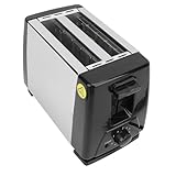 2-Scheiben-Toaster, Tragbarer ABS- und Stilvoller Edelstahl-Toaster für zu Hause (220V EU-Stecker)