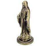 OSOLADY Miniatur Maria Statue aus Zinklegierung Katholische Marienskulptur als Religiöse Dekoration...