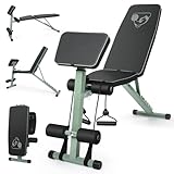 Hantelbank Klappbar, Multifunktions Trainingsbank Schrägbank für Ganzkörper-workout,120kg...