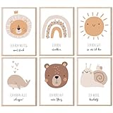 MeinBaby123® Affirmationsbilder | 6er Poster Set DIN A4 | Bilder Kinderzimmer | Deko Bilder |...