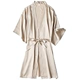 XiinxiGo Morgenmantel für Damen, Partyroben, Satin-Kimono-Damenroben, Bademantel,...
