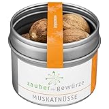 Zauber der Gewürze Muskatnüsse - ganze Muskatnuss für Käsegerichte, Gebäck, Punsch,...