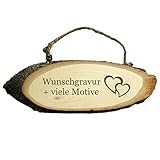 Türschild mit Gravur - Name + Spruch + Motiv möglich - aus Holz mit Kordel, Willkommensschild,...