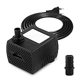 CAM2 Mini Wasserpumpen,Ultra Leise Aquarium Pumpe mit 1.5m Netzkabel,350L/H, 5W,Tauchpumpe Klein...