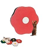 Blumenkratzmatte für Katzen an der Wand, mit Saugnapf, Kuscheln, Miau, Blumen-Pad,...