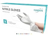 EUROPAPA® 100x Nitrilhandschuhe Box Einweghandschuhe, Einmalhandschuhe, Untersuchungshandschuhe,...