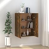 Holamys Hängeschrank Räuchereiche 69,5x34x90 cm Holzwerkstoff, Wandmontage Küchenschrank,...