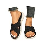 Gesundheitsschuhe Damen, Orthopädische Sandalen Damen Offenen Zehen Slip-Ins Flache Badelatschen...