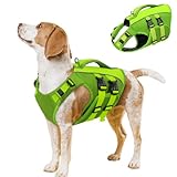 Queenmore Hundeschwimmweste, verstellbare Ripstop-Hundeschwimmweste zum Schwimmen, Bootfahren,...