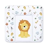 Wickelauflage Wickelkommode Auflage Baby 75 x 72 cm - Wickelmatte Wickeltischauflage Wasserfest...