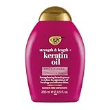 OGX Strength & Length + Keratin Oil Conditioner (385 ml), kräftigende Anti-Haarbruch Haarspülung...