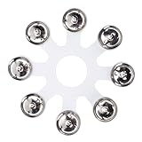 Dilwe Hi-Hat-Tamburin, Edelstahl-Silikon-Becken-Ching-Ring mit 8 Paar Edelstahl-Schellen,...