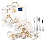 Villeroy & Boch – Boho Kids 'Roar like a lion' Kindergeschirr-Set 7 teilig, Spülmaschinenfest,...