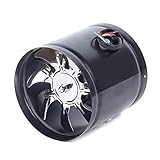 POTYYH Abluftventilator 150mm Axial Rohrventilator 600 m³/h Kanalventilator Badlüfter Leise...