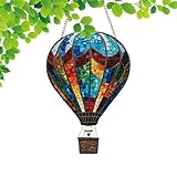 Solar Heißluftballon Laterne,Flackernde Flamme Gartenleuchte - Wetterfeste Dekolampe Zum Aufhängen...
