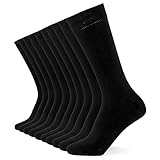 FM London (10er-Pack) Einfarbige Herrensocken - Bequeme anthrazitfarbene, marineblaue und schwarze...