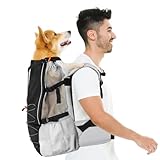 Pawaboo Hunderucksack, Hunde Reisetasche für Kleine Mittlere Rassen, Verstellbar Atmungsaktiv Netz,...