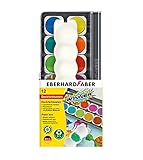 Eberhard Faber 578312 - Winner Deckfarbkasten mit 12 kräftigen Farben in austauschbaren...