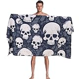 LXTOPN Skull Strandtücher, mikrofaser Strandtuch Badetuch groß 80x160cm, Strandlaken Badetuch für...