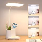 Schreibtischlampe Kinder, 60 LED Dimmbare Tischlampe 3 Modus USB-Anschluss Nachttischlampe, Touch...