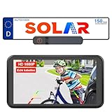 AUTO-VOX Solar Rückfahrkamera Kabellos mit 5' 1080P Monitor: 5000mAh Akku 2 Mins DIY Installation &...